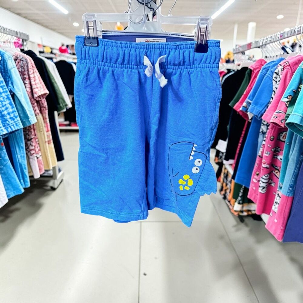 Hollywood The Jean People Boys Graphic Shorts Blue Size 7 Pull On Pre-Owned Good